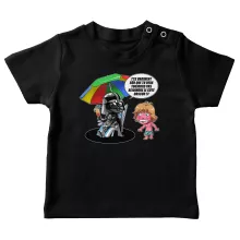 T-shirt bébé Luke Skywalker « Le pouvoir du côté Obscur... » – Parodie Star Wars