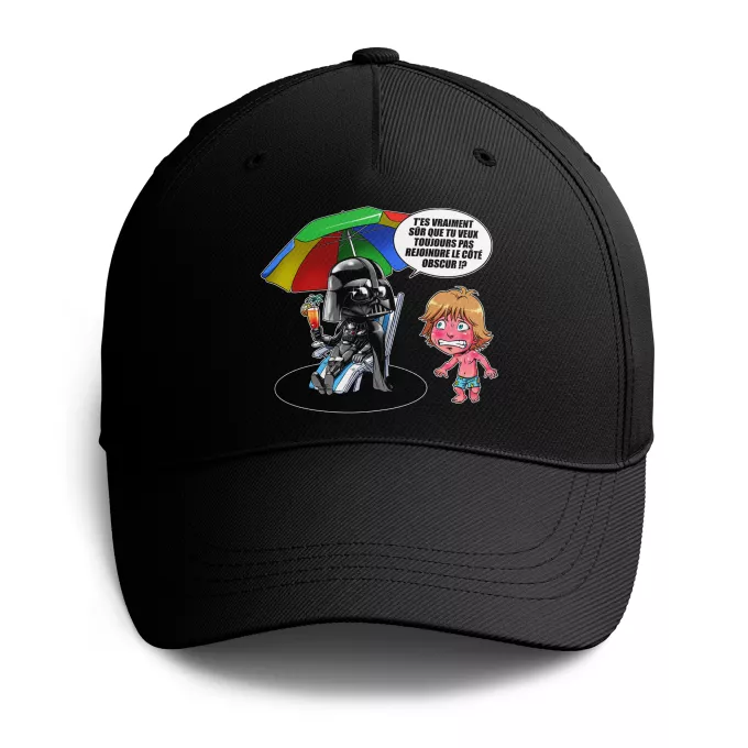 Casquettes Parodie Star Wars Le pouvoir du côté Obscur... - Luke Skywalker, Dark Vador, le côté obscur