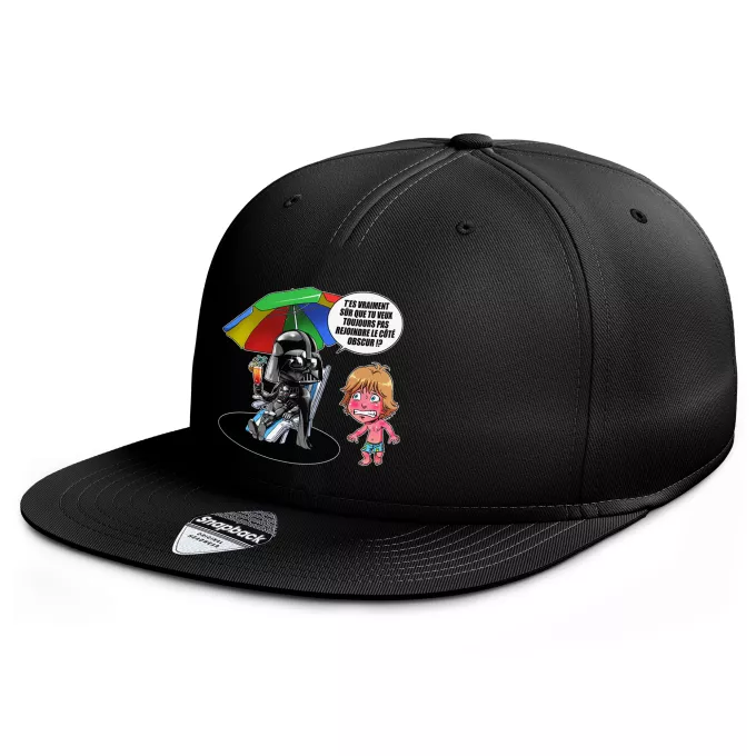 Casquette Rap Snapback Parodie Star Wars Le pouvoir du côté Obscur... - Luke Skywalker, Dark Vador, le côté obscur