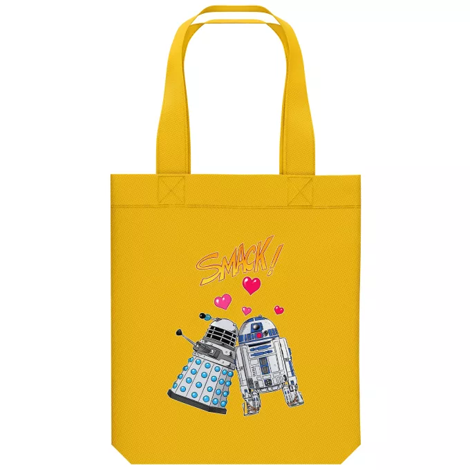 Borsa Tote Bag in cotone organico Paoridia Star Wars R2-D2 X Dalek