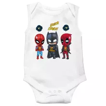 Body bebè senza maniche Batman “Batman, Deadpool e L'Uomo Ragno” – Parodia dei Deadpool
