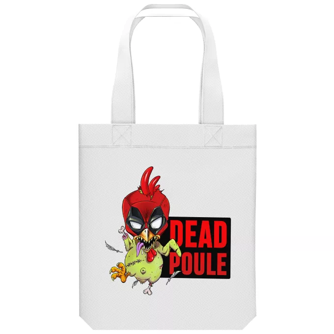 Sac Tote Bag en coton Bio Parodie Deadpool Dead Poule - Deadpool ou Dead Poule