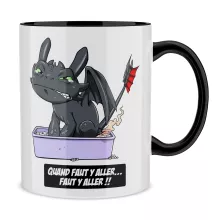 Mug Krokmou « Quand faut y aller... Faut y aller !! » – Parodie Dragons