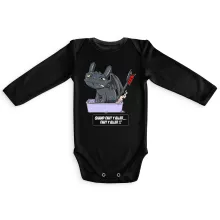 Body bébé manches longues Krokmou « Quand faut y aller... Faut y aller !! » – Parodie Dragons