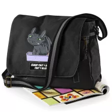 Sac à bandoulière Krokmou « Quand faut y aller... Faut y aller !! » – Parodie Dragons
