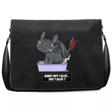 Sac à bandoulière Krokmou « Quand faut y aller... Faut y aller !! » – Parodie Dragons