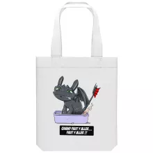 totebag Krokmou « Quand faut y aller... Faut y aller !! » – Parodie Dragons