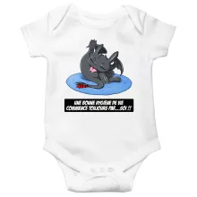 Body bébé Krokmou « Une bonne hygiène de vie commence toujours par...soi ! » – Parodie Dragons