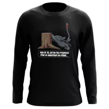 T-Shirt à manches longues Krokmou « Rien de tel qu'un peu d'exercice pour se maintenir en forme... » – Parodie Dragons