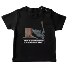 T-shirt bébé Krokmou « Rien de tel qu'un peu d'exercice pour se maintenir en forme... » – Parodie Dragons