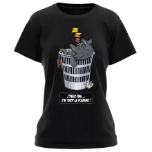 T-shirt Femme Krokmou « J'peux pas... J'ai trop la flemme ! » – Parodie Dragons
