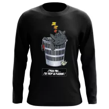 T-Shirt à manches longues Krokmou « J'peux pas... J'ai trop la flemme ! » – Parodie Dragons