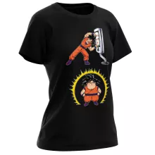 T-shirt Femme Sangoku « Mac Fusion !! » – Parodie Dragon Ball Z