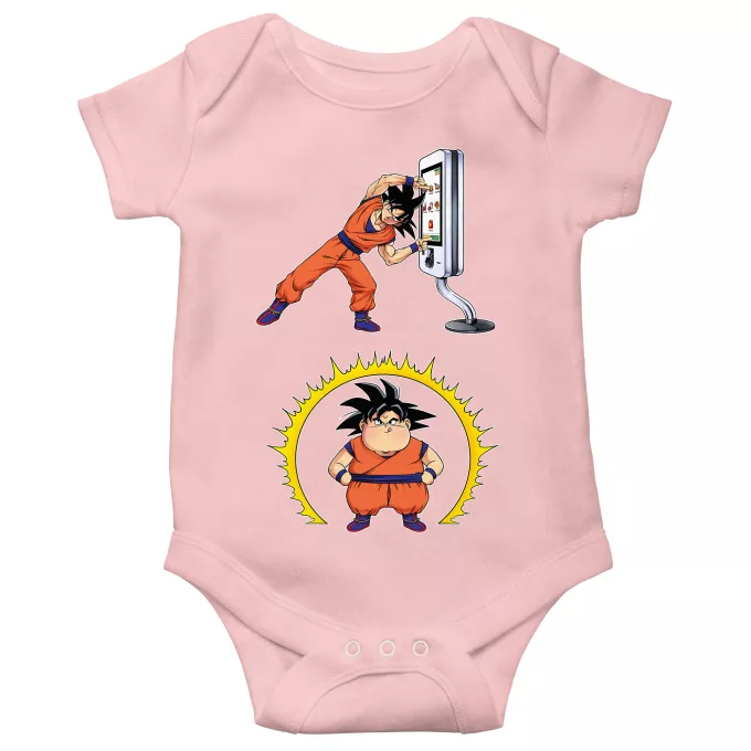 Body baby korta ärmar (flicka) Parodi Dragon Ball Z - DBZ Son Goku