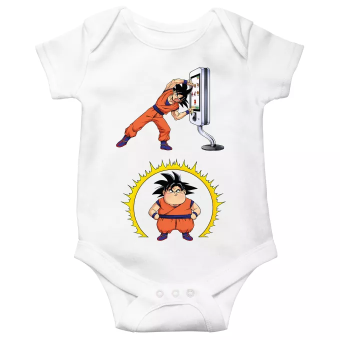Body baby korta ärmar Parodi Dragon Ball Z - DBZ Son Goku
