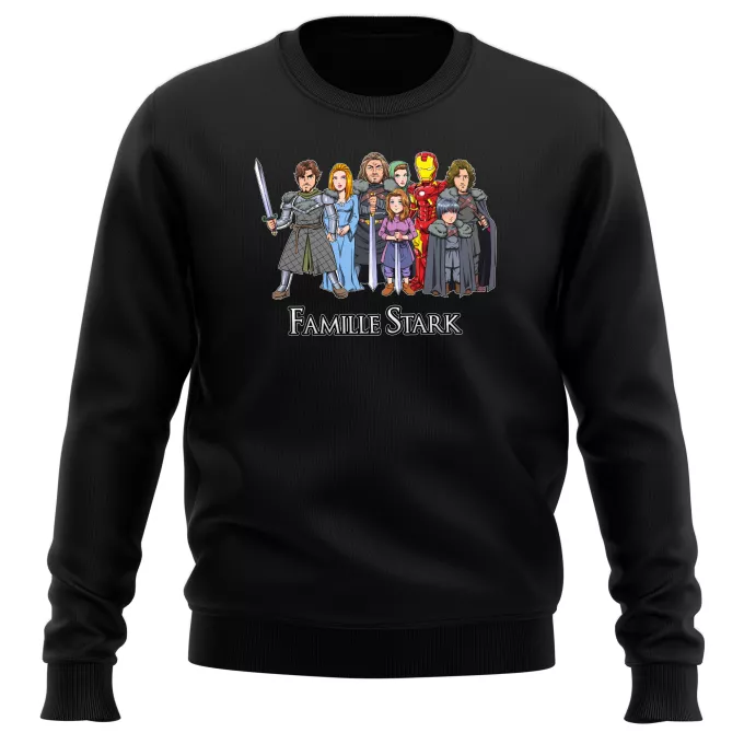 Pulls Parodie Iron Man La Famille Stark au complet ! - Eddard, Catelyn, Robb, Sansa, Arya, Brian, Rickon, Tony Stark