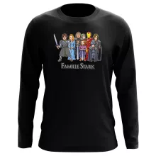 T-Shirt à manches longues Eddard « La Famille Stark au complet ! » – Parodie Iron Man