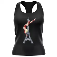 Annie Leonhart Damen T-shirt Tank top “Annie Leonhart und der Eiffelturm” – Parodie auf Attack on Titan