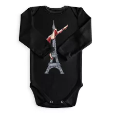 Annie Leonhart Baby Body långa ärmar “Annie Leonhart och Eiffeltornet” – Parodi Attack on Titan