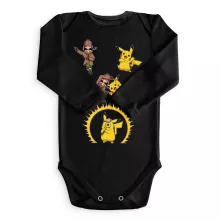 Pikachu Long sleeve Baby Bodysuit “Pikachu and Sherlock Holmes” – Pokémon parody
