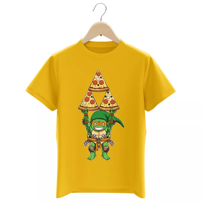 T-shirts för barn Parodi Zelda Michelangelo aka Link