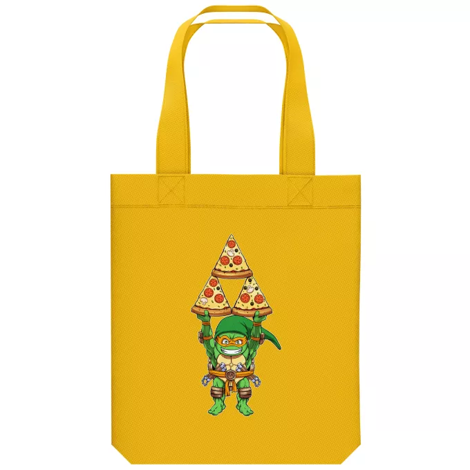 Borsa Tote Bag in cotone organico Paoridia Zelda Michelangelo aka Link