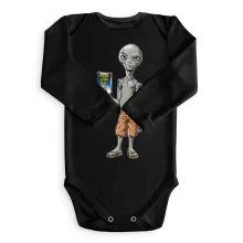 Body bébé manches longues Paul « Apprendre à croire en soi... » – Parodie Paul l'Alien