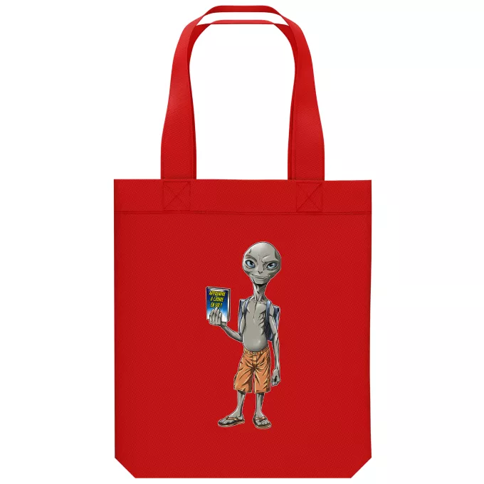 Sac Tote Bag en coton Bio Parodie Paul l'Alien Apprendre à croire en soi... - Paul l'Extraterrestre