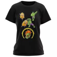 T-shirt Femme Sangoku « Fusion bestiale !! » – Parodie Dragon Ball Z