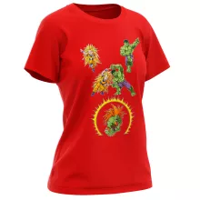 Son Goku Women T-shirt “Son Goku; Hulk and Blanka” – Dragon Ball Z parody