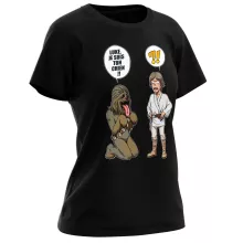 T-shirt Femme Luke Skywalker « Luke, je suis ton chien (Epoque 1ère Trilogie) » – Parodie Star Wars