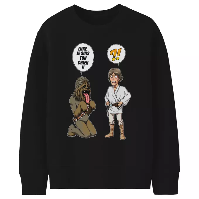 Pulls Enfants Parodie Star Wars Luke, je suis ton chien (Epoque 1ère Trilogie) - Luke Skywalker, Chewbacca