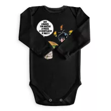 Body bébé manches longues Shiryu « Un maître en congés... » – Parodie Star Wars