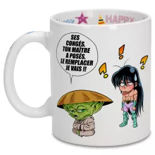 Mug Shiryu « Un maître en congés... » – Parodie Star Wars
