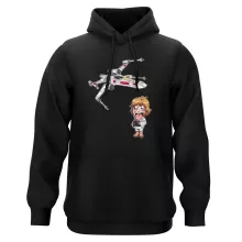Cartoon SD Luke Skywalker Kapshirt “Cartoon SD Luke Skywalker en X-Wing Mini Drone” – Star Wars parodie