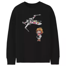 Cartoon SD Luke Skywalker Truien voor kinderen “Cartoon SD Luke Skywalker en X-Wing Mini Drone” – Star Wars parodie