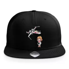 Cartoon SD Luke Skywalker Petten “Cartoon SD Luke Skywalker en X-Wing Mini Drone” – Star Wars parodie