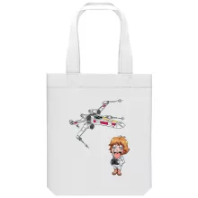 Cartoon SD Luke Skywalker basket “Cartoon SD Luke Skywalker en X-Wing Mini Drone” – Star Wars parodie