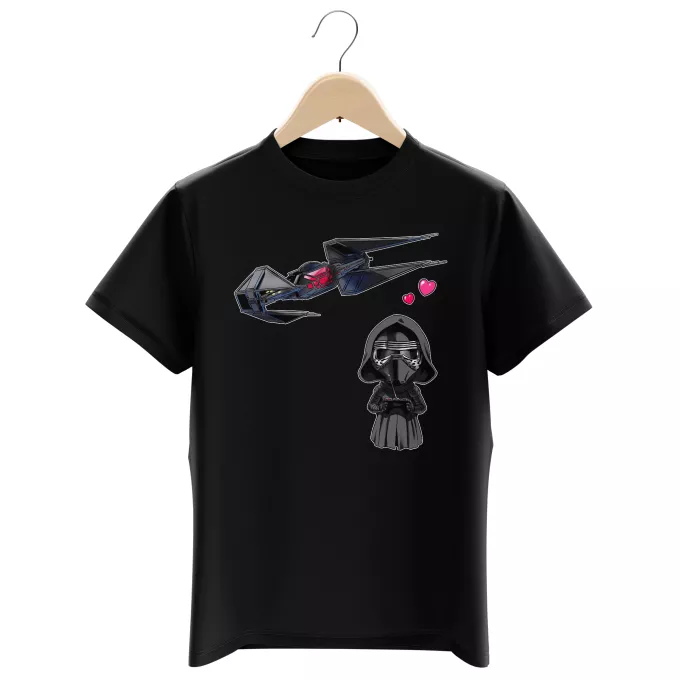 T-shirts för barn Parodi Stjärnornas krig Tecknad SD Kylo Ren och TIE Silence Mini Drone