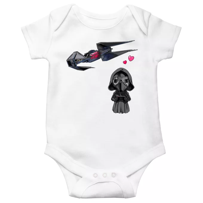 Body baby korta ärmar Parodi Stjärnornas krig Tecknad SD Kylo Ren och TIE Silence Mini Drone