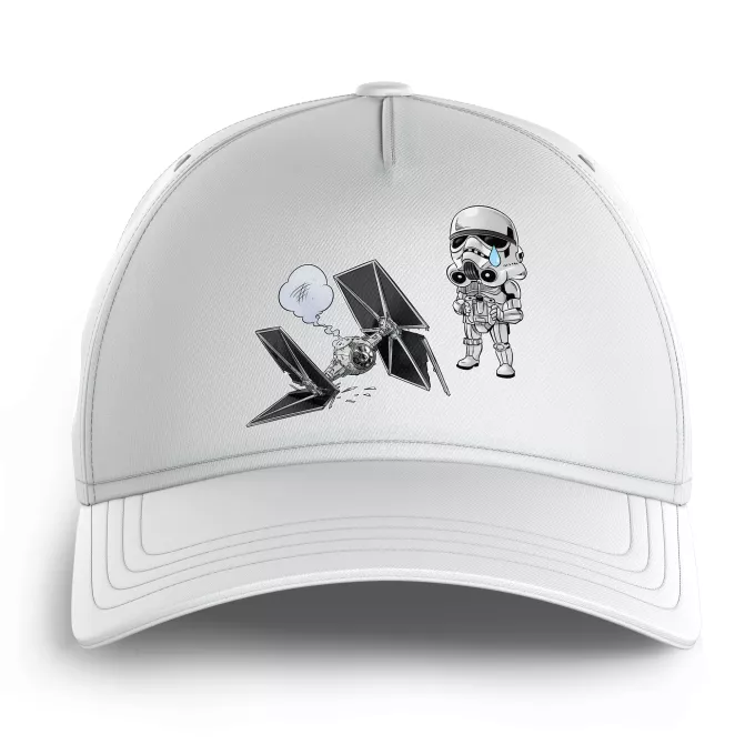 Gorras Niños Parodia Star Wars Caricatura SD de Stormtrooper y su TIE Fighter Mini Drone
