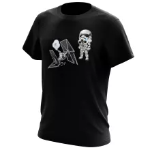 T-shirt Caricature SD Stormtrooper « Drone Mania : Le cadeau d'anniversaire d'un Stormtrooper » – Parodie Star Wars