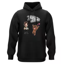 Han Solo Kapuzenpullover “Han Solo und Chewbacca SD Karikaturen und Das Falcon Millenium Mini Drone” – Parodie auf Star Wars