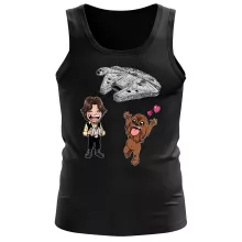 Débardeur Han Solo « Drone Mania : Le cadeau d'anniversaire de Han et Chewie » – Parodie Star Wars