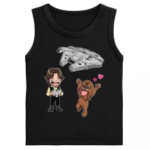 Han Solo Jungen Kinder Top “Han Solo und Chewbacca SD Karikaturen und Das Falcon Millenium Mini Drone” – Parodie auf Star Wars