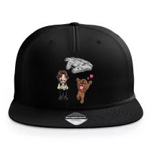 Cartoon SD Han Solo Petten “Cartoon SD Han Solo en Chewbacca en Millennium Falcon” – Star Wars parodie