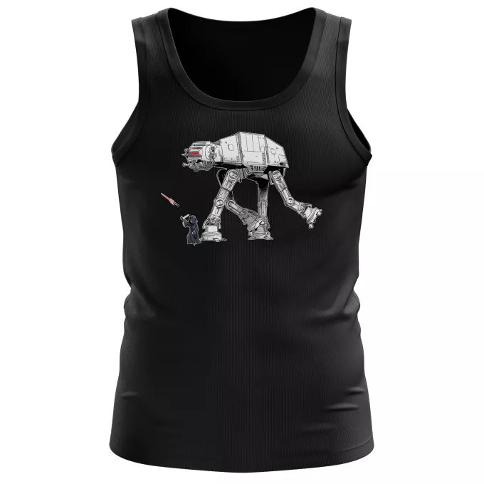 Canotte da Uomini Paoridia Star Wars Palpatine aka Darth Sidious e il suo AT-AT cane robot