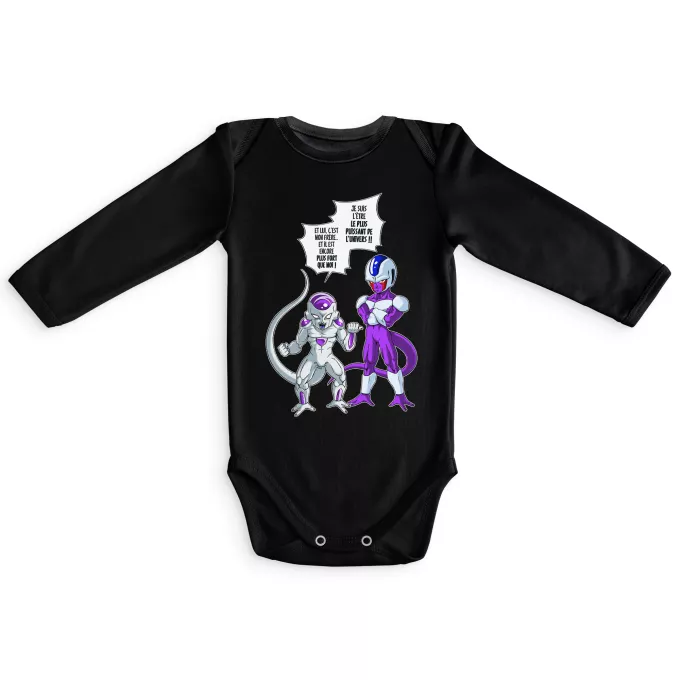 Body bébé manches longues Parodie Dragon Ball Z - DBZ La vérité n'est jamais simple... - Freezer, Cooler