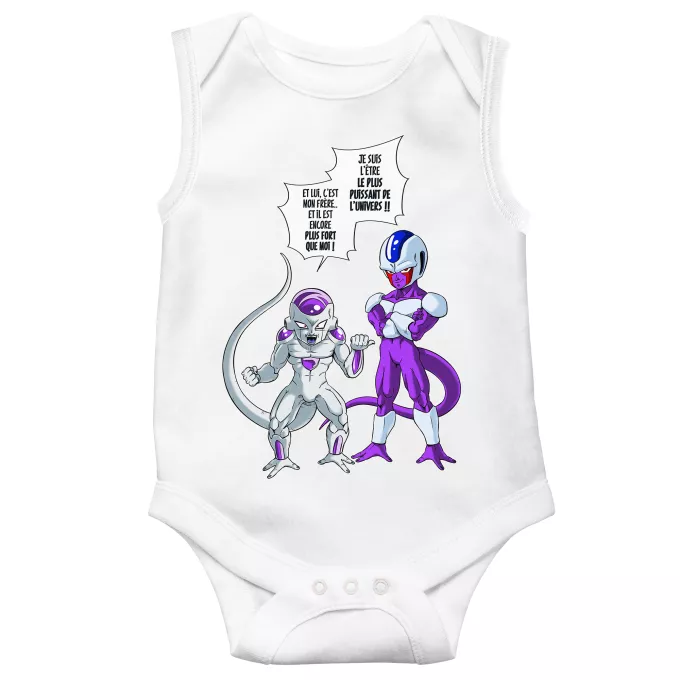 Body bébé sans manches Parodie Dragon Ball Z - DBZ La vérité n'est jamais simple... - Freezer, Cooler
