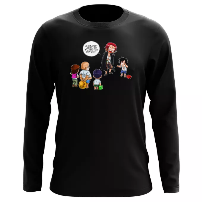 T-Shirts manches longues Parodie One Piece C'est lui ! - Luffy, Shanks